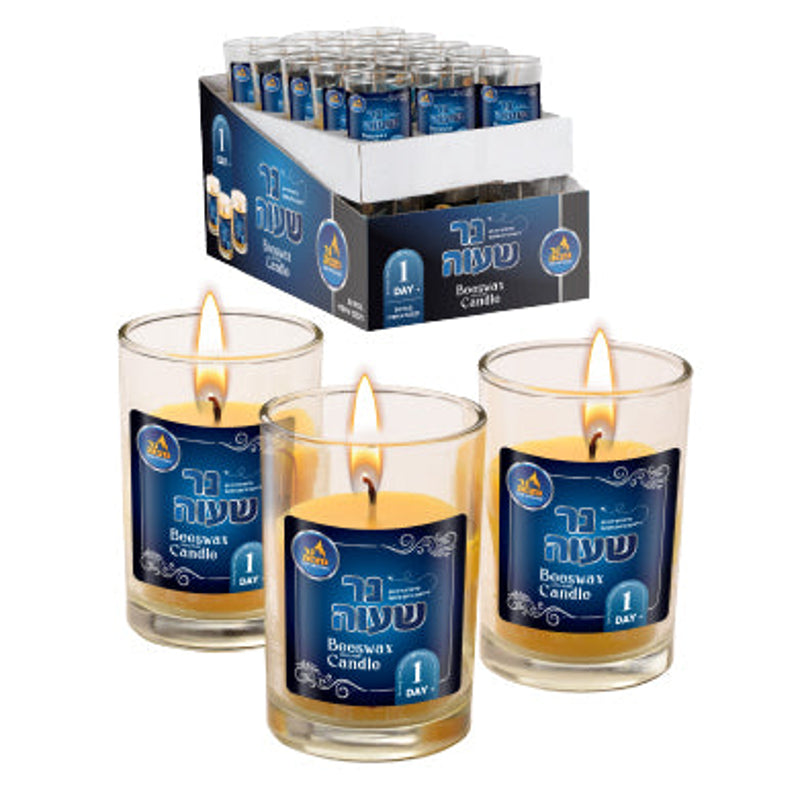 1 Day Beeswax Yahrzeit Candle