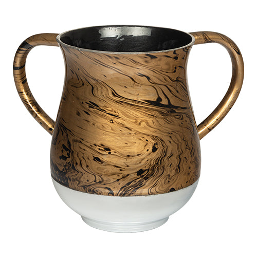 Aluminium Washing Cup 13 cm - Marble texture