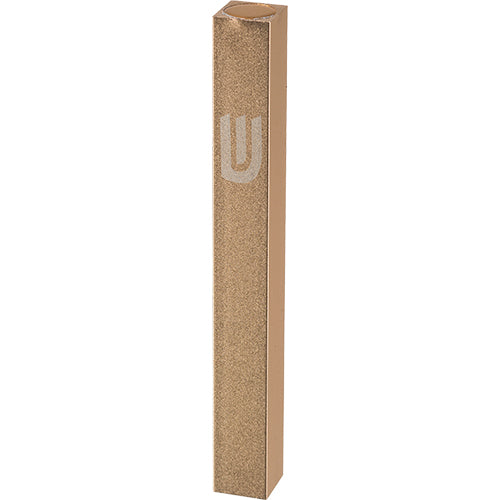 Aluminum Mezuzah 12 cm - Matte Gold, Printed "SHIN"