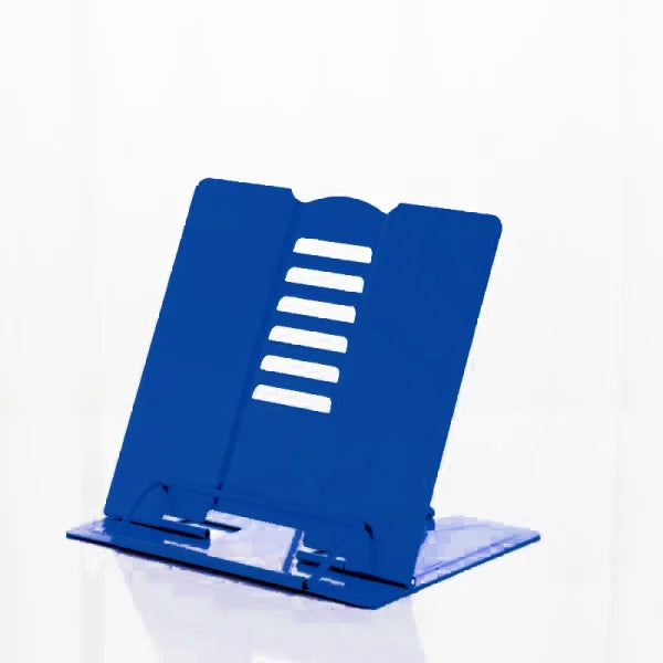 Mini Metal Book Stand Blue 8.25 X7.5