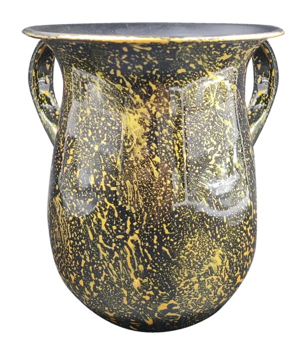 Stainless Washing Cup Yellow & Black Splashes