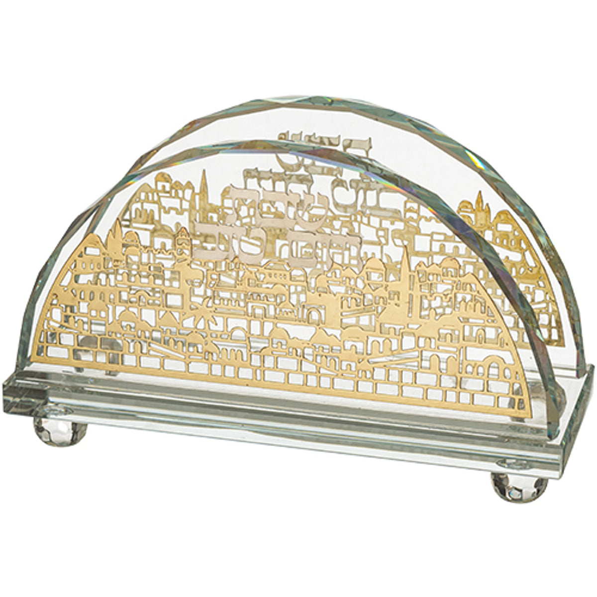 Crystal Napkin Holder with Metal Plate - UK42734
