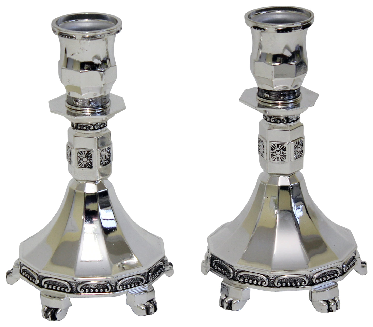 Candle Sticks Silver Plated 5"H