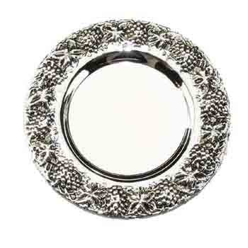 Nickel Kiddush Saucer