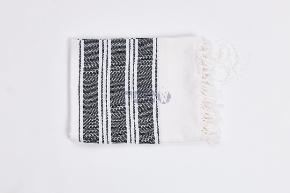 Hallelujah wool tallis black stripes