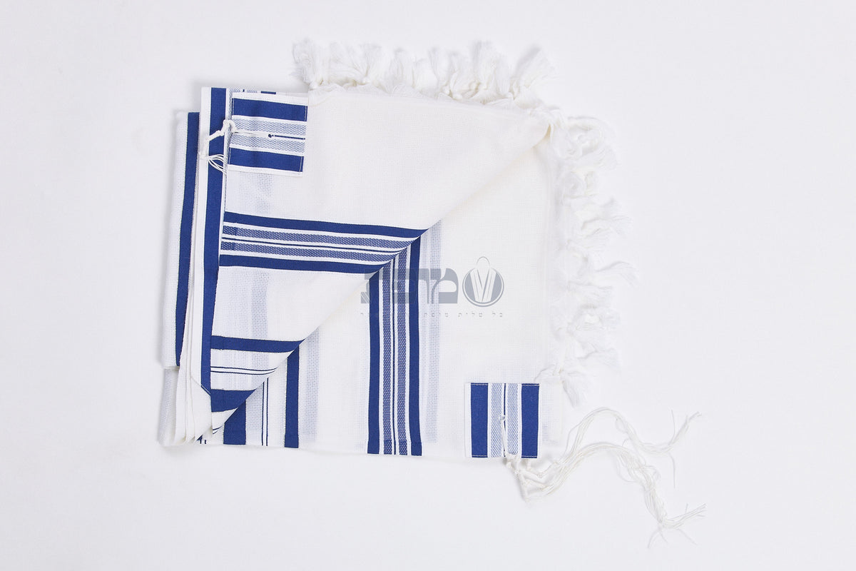 Lamnatzeach Wool Tallis - Royal Blue, Size 55