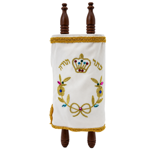 Sefer Torah with embroidered cover
