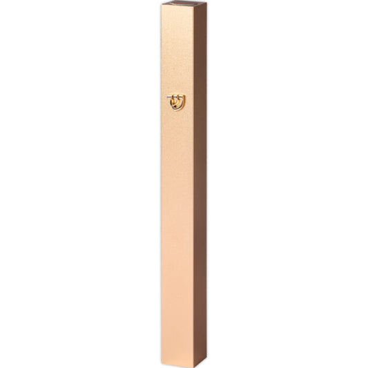 Aluminum Mezuzah 12 cm-with Metal Shin - Gold UK21656