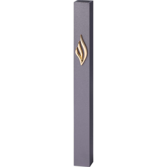 Aluminum Mezuzah 12 cm-with Metal Shin - Dark Gray