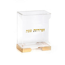 Acrylic Bencher Holder-Gold Stand-Open Side