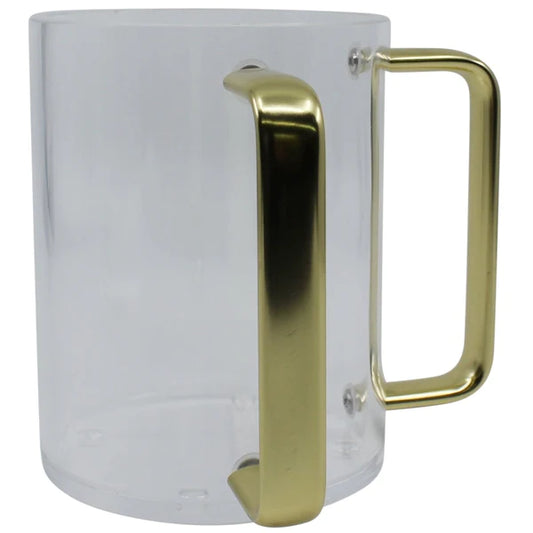 Acrylic Wash Cup Gold Handles With Screws