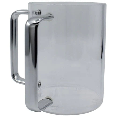 Acrylic Wash Cup Silver Handles With Screws