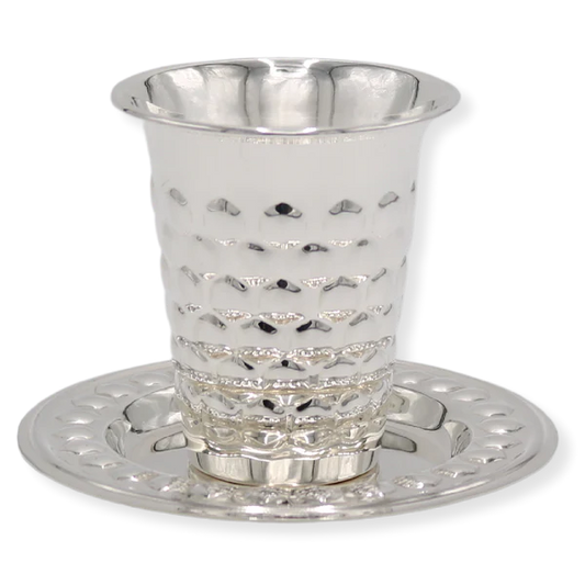 Kiddush Cup W/ Tray Octagon