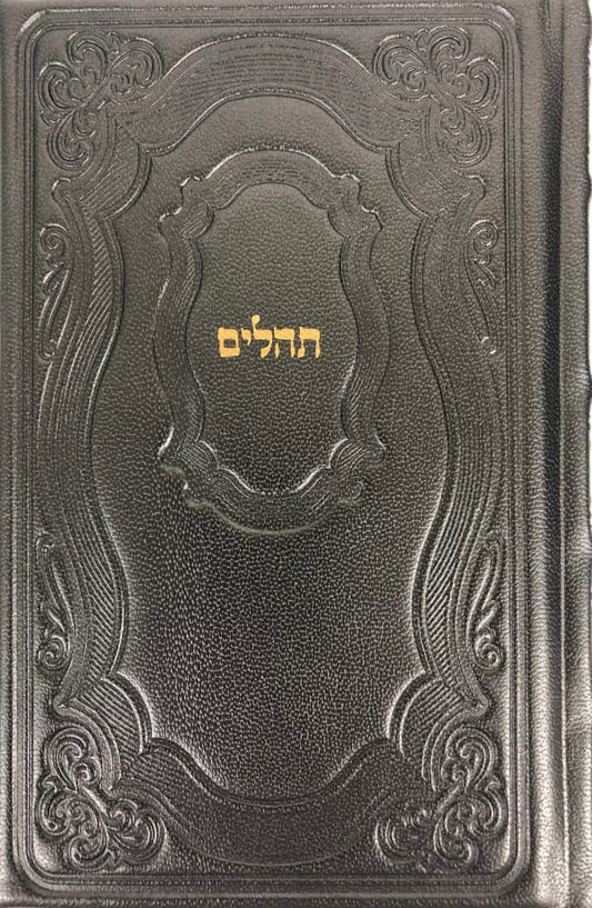 Leather Tehillim H/E Hard Covered- Large Grey