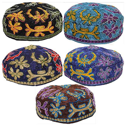 Bukhari kippah, assorted colors - 52 cm size