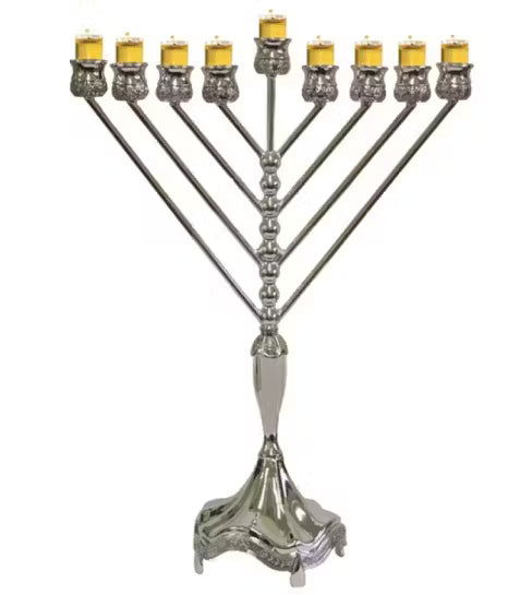 Menorah Silver Plated 18"H