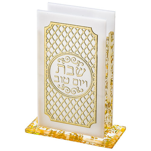 Perspex Matches Holder- Gold Sparkles