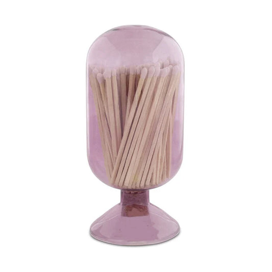 Pink Glass  Match Bottle