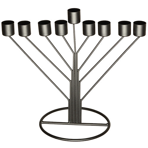 Tin Silver Chabad Menorah 31cm