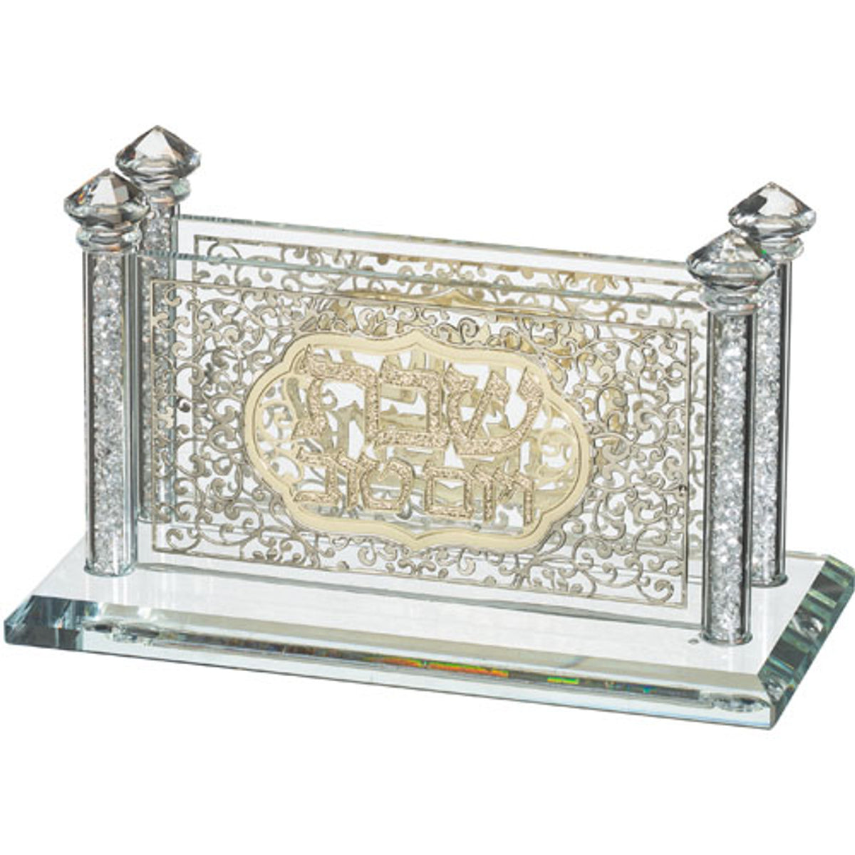 Crystal Matches Holder with Laser Cut Plaque 16×8 cm - UK81840