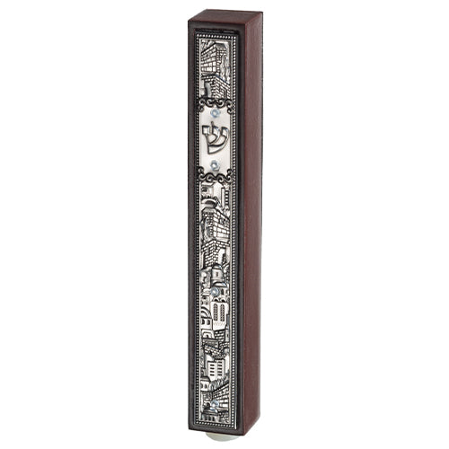 Wood Mezuzah 12 cm with Plaque - Venga