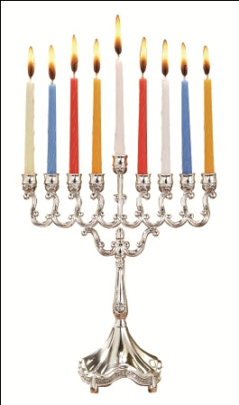 Silver Plated Candle Menorah