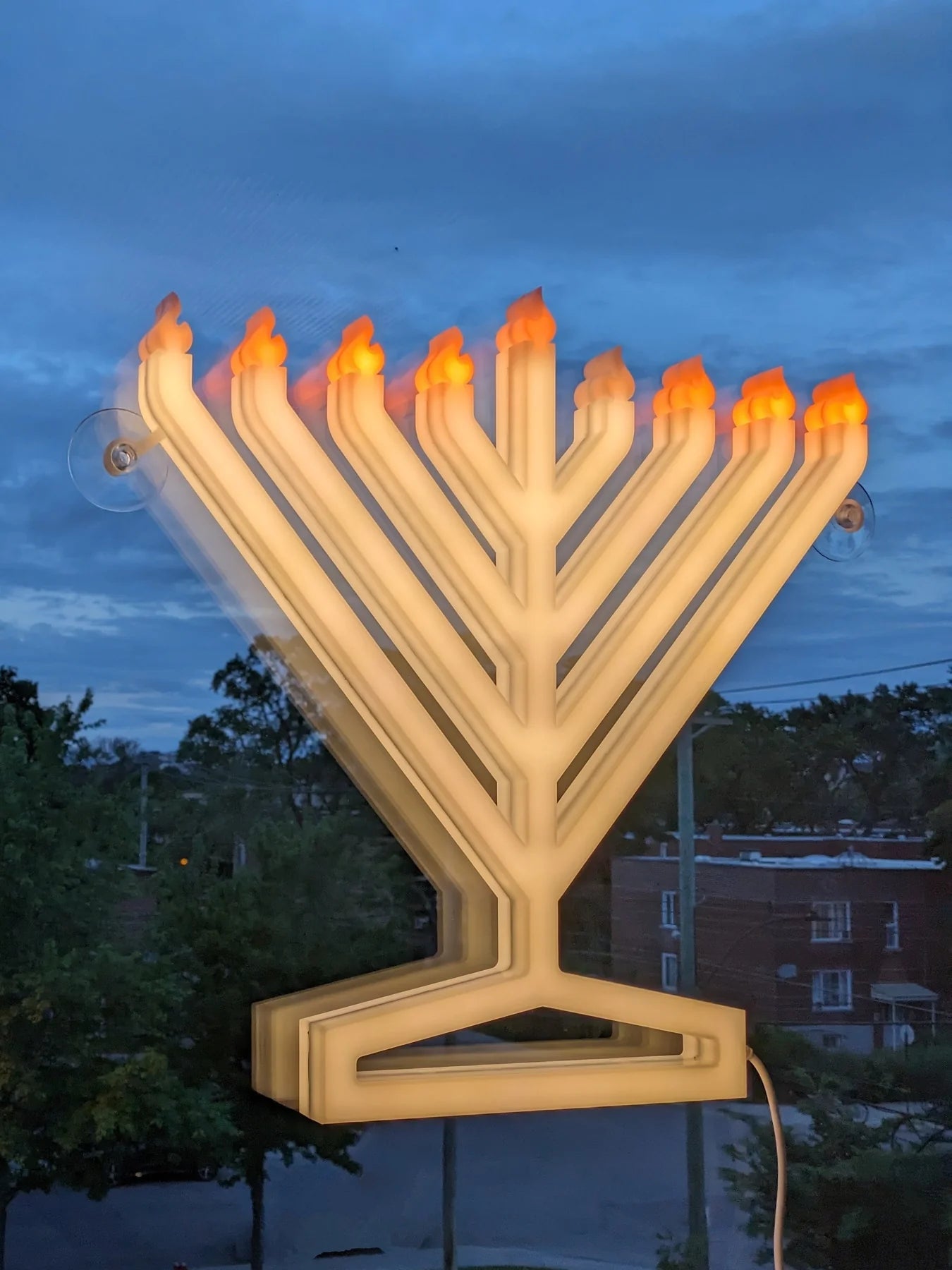 Window LED Menorah