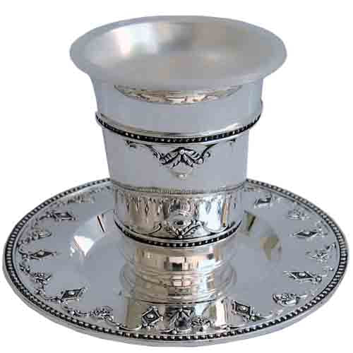 Nickel Kiddush Cup Set