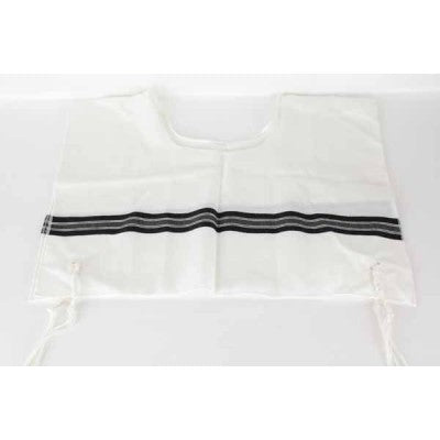 Wool Tzitzis Amah wide size 14 - matching Hamafitz product photo