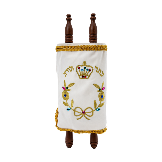 Sefer Torah with embroidered cover