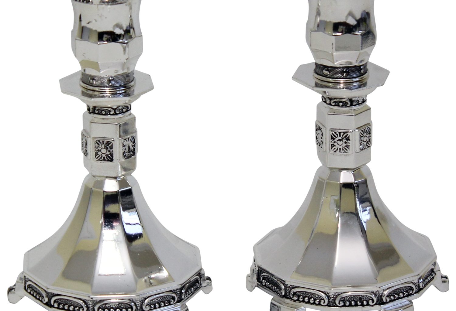 Candle Sticks Silver Plated 5"H-0